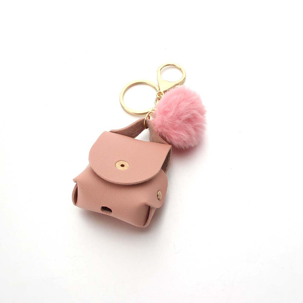 Wholesale Coin Purse Headphone Cover Fur Ball Keychain